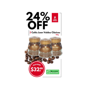 Promoción 3 Cafés Juan Valdez 150g